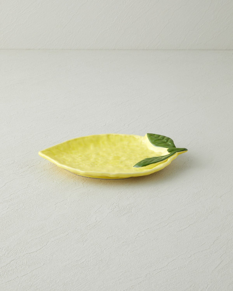 Lemonella Seramik Kayık Tabak 22x15x3 cm Sarı