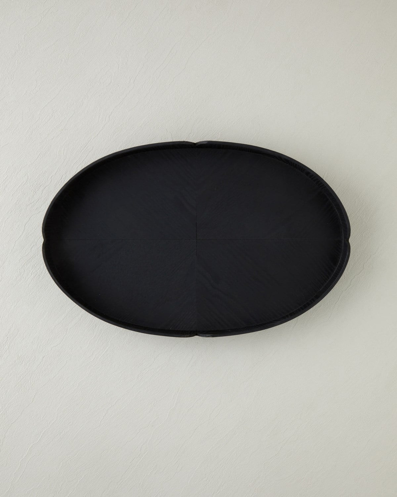 Lena Mdf Dekoratif Tepsi 48 cm Siyah