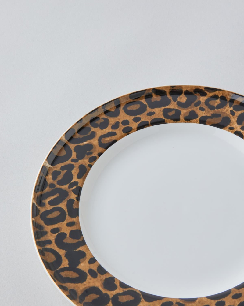 Leopardo Bone Porselen Yemek Takımı 24 Parça 6 Kişilik Kahverengi