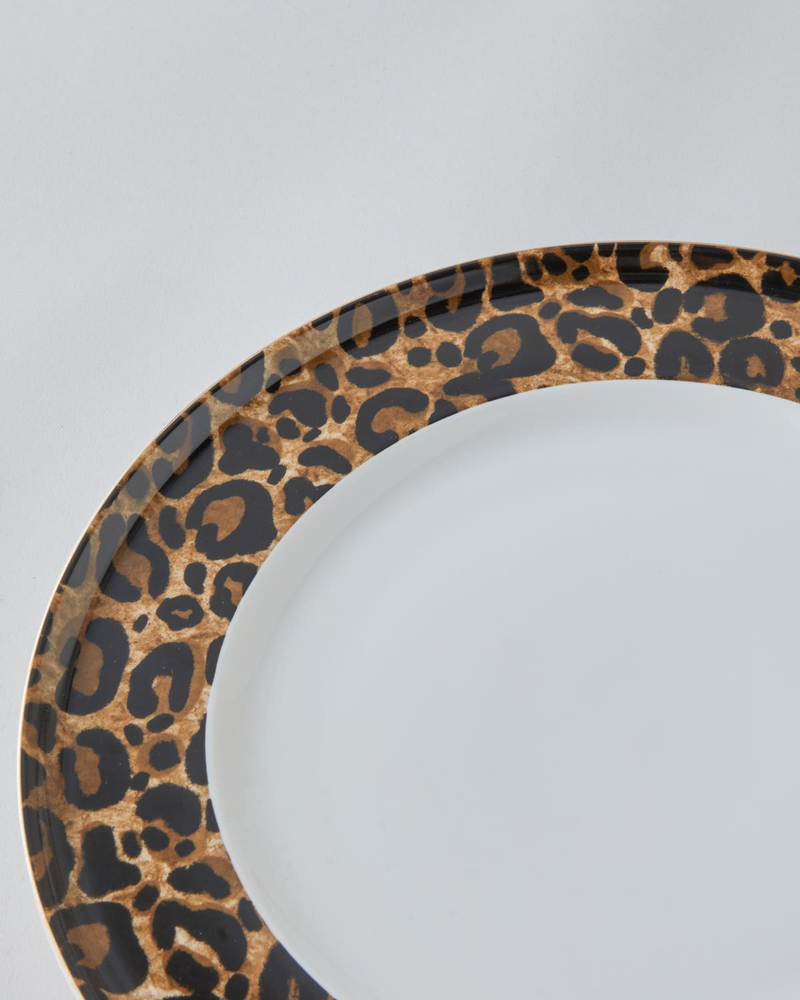 Leopardo Bone Porselen Yemek Takımı 24 Parça 6 Kişilik Kahverengi