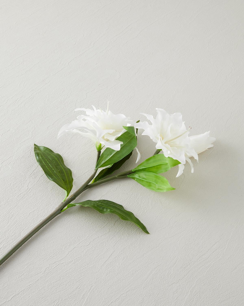 Lily Tek Dal Yapay Çiçek 70 cm Fildişi