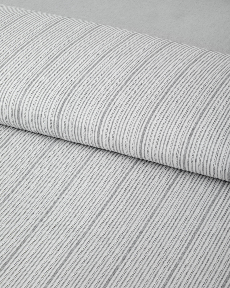 Line Mesh İpliği Boyalı Çift Kişilik Nevresim Takımı 200x220 cm Gri