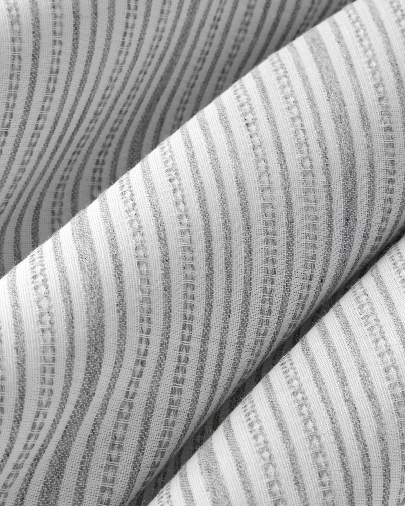 Line Mesh İpliği Boyalı Çift Kişilik Nevresim Takımı 200x220 cm Gri