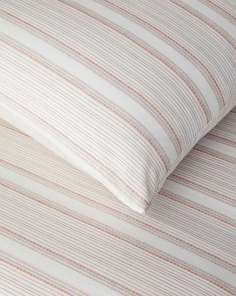 Liny İpliği Boyalı King Size Nevresim Takımı 240x220 cm Terracotta
