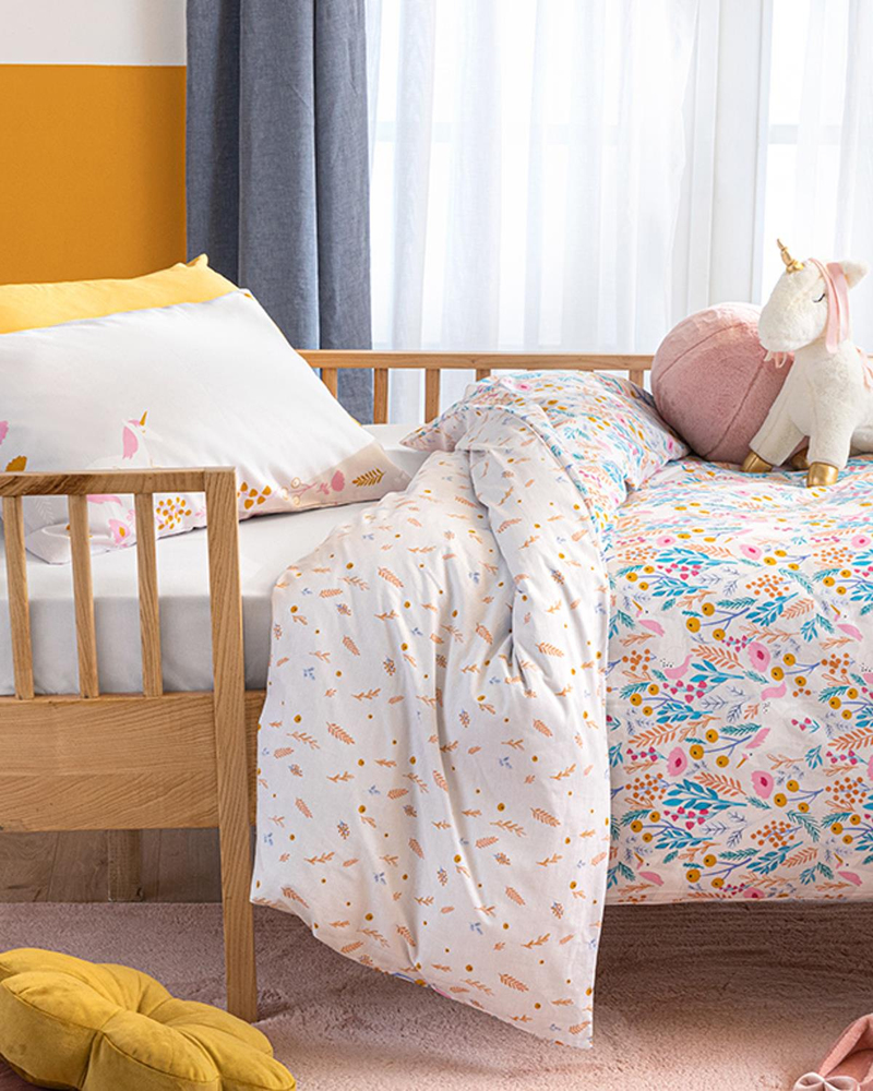 Little Unicorn Pamuklu Çocuk Nevresim Takımı 160x220 cm Pembe