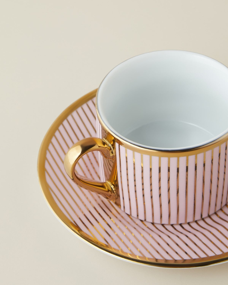 Livora New Bone China 4 Parça 2 Kişilik Çay Fincanı Takımı 220 ml Pembe