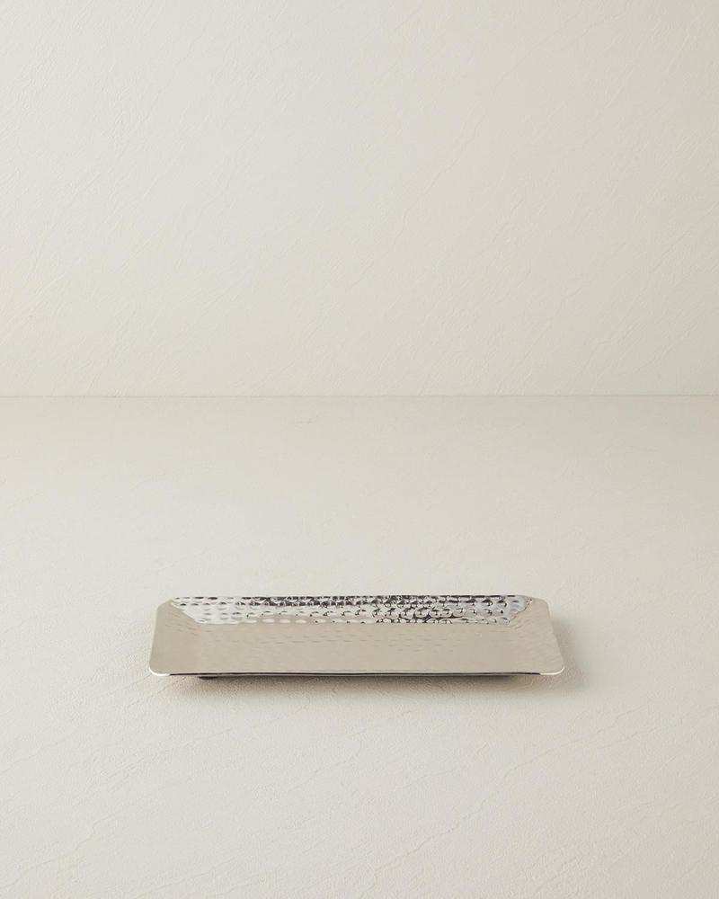 Liza Metal Dekoratif Tepsi 10 x 5 x 1 cm Silver