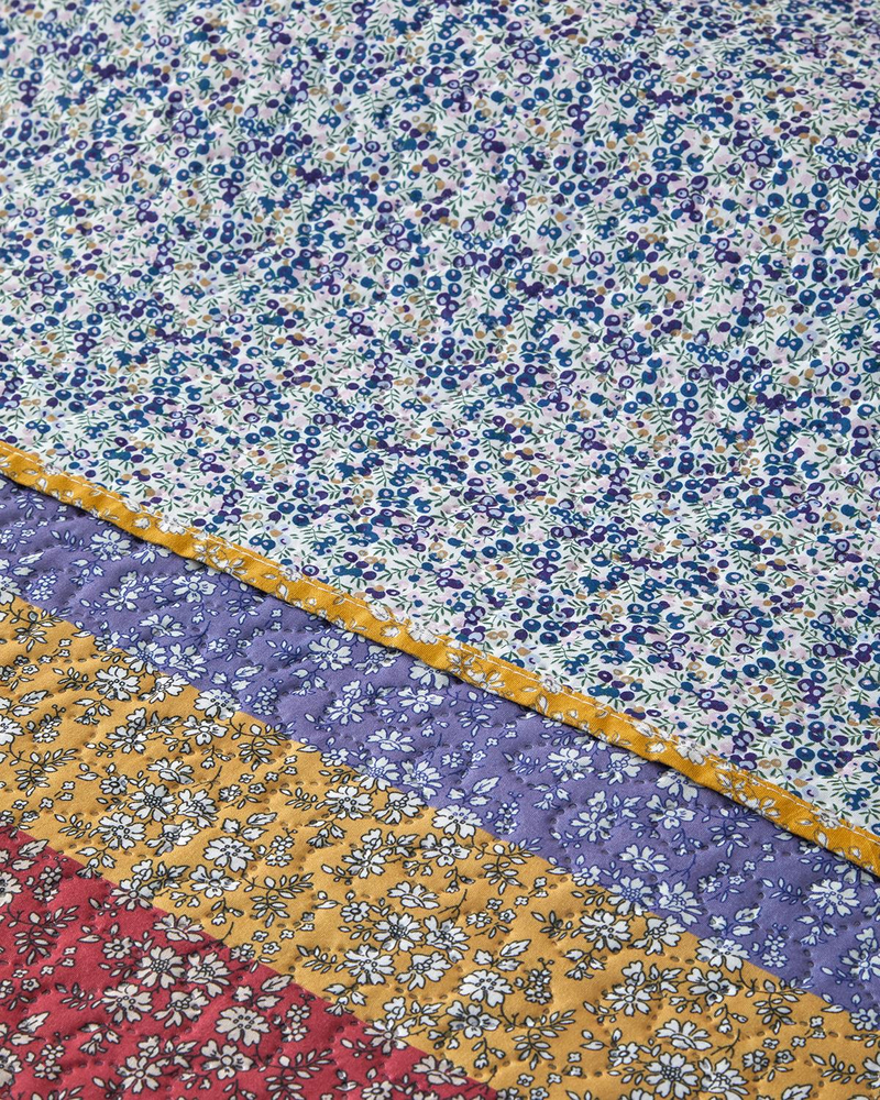 Log Cabin Patchwork King Size Çok Amaçlı Örtü 240x220 cm Pembe
