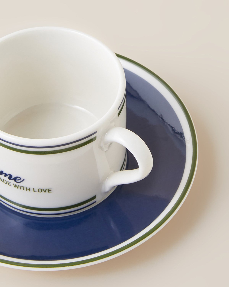 Lora Home Porselen 4 Parça 2 Kişilik Kahve Fincan Takımı 110 ml Renkli