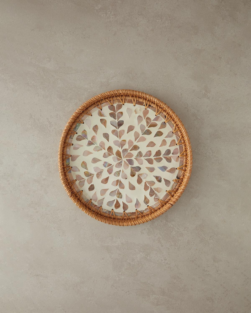 Louice Rattan Tepsi Kahverengi