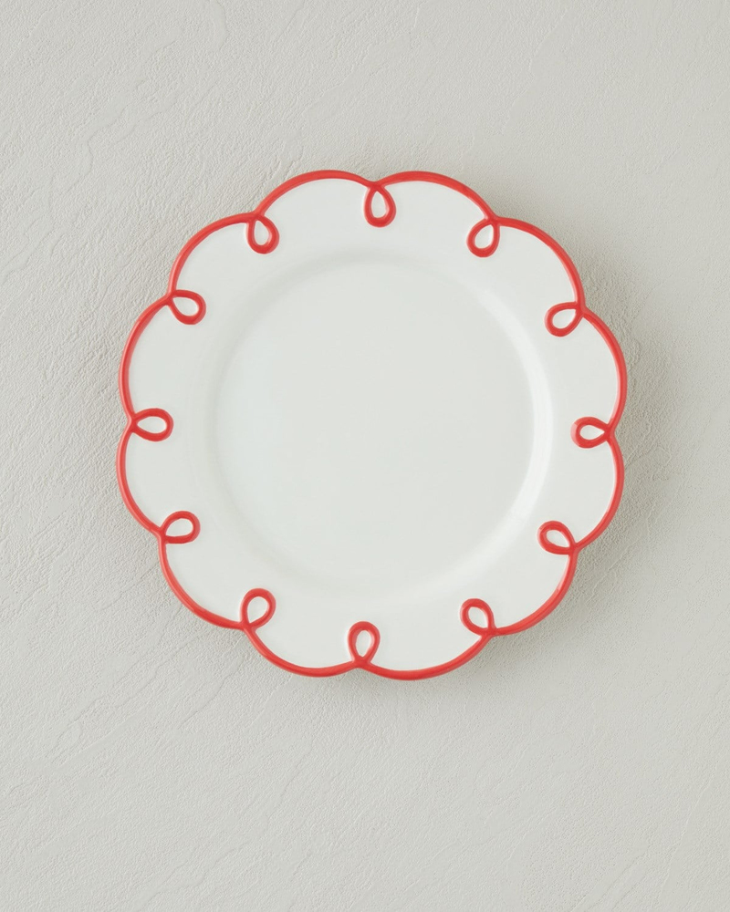 Lovely Loop Dolomite Pasta Tabağı 20,5 cm Kırmızı