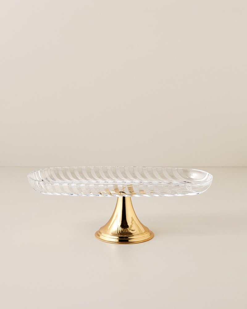 Lumin Cam Kek Standı 13,5x33 cm Gold
