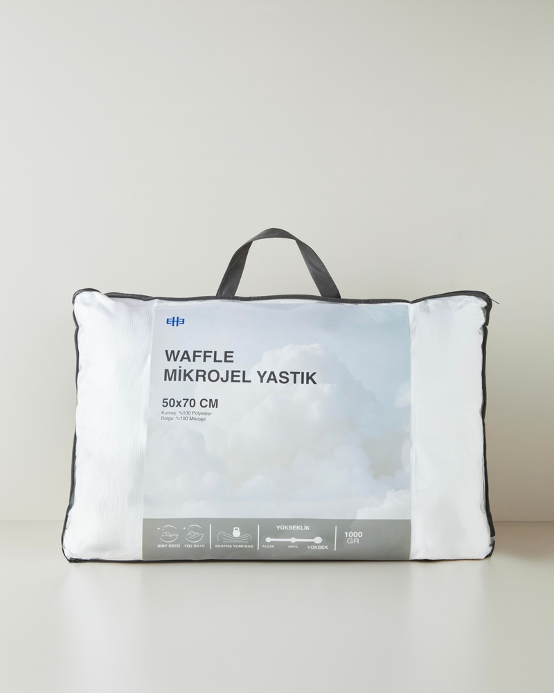 Lunar Waffle Mikrojel Yastık 50x70 cm Beyaz