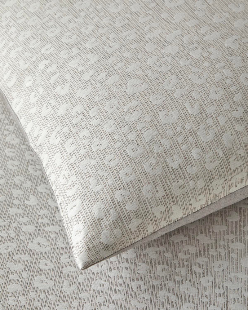Lush Leopard Jakarlı Çift Kişilik Nevresim Takımı 200x220 cm Bej