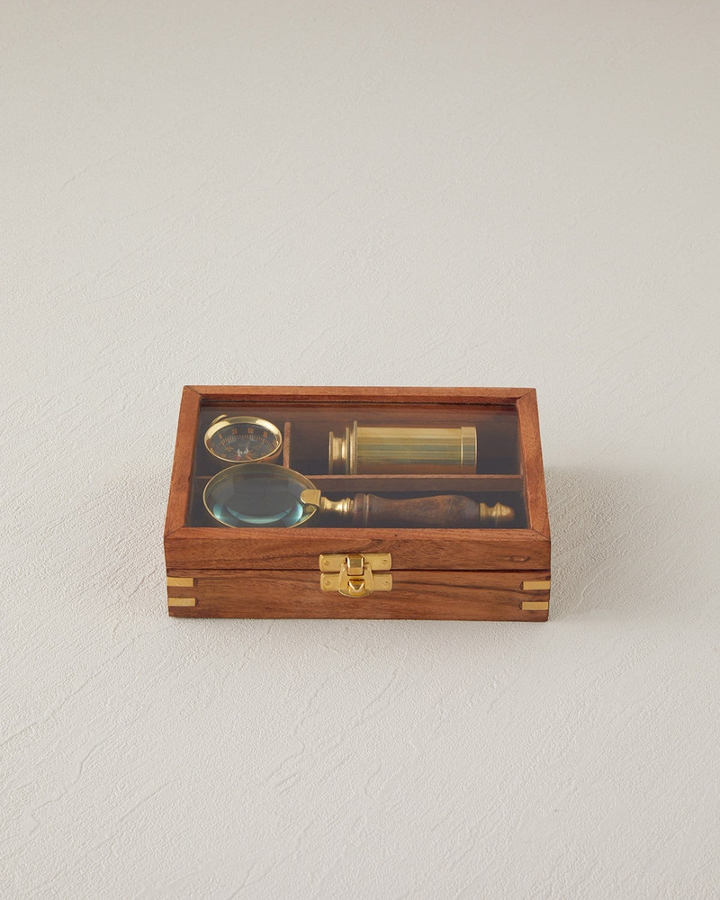 Magnifier Dekoratif Obje 16,5x11,5x5 cm Kahve