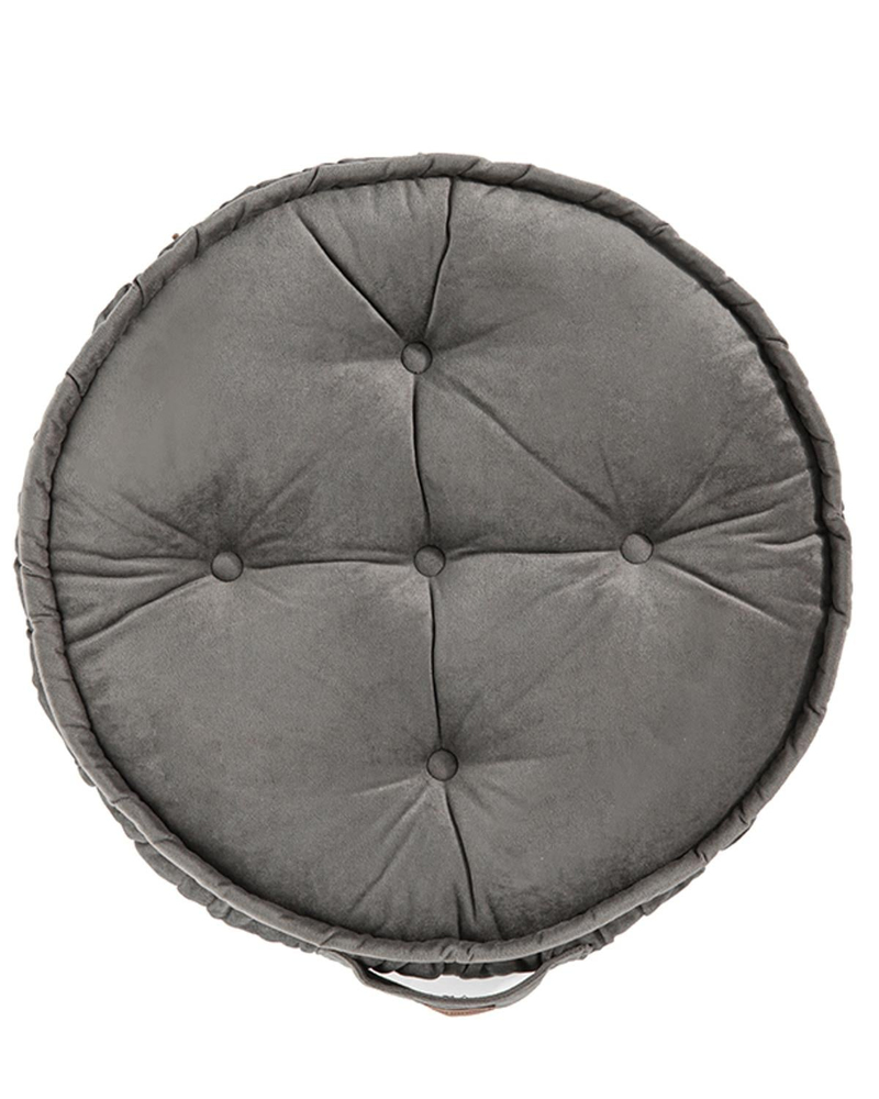 Malta Round Kadife Dekoratif Minder 60 cm Antrasit