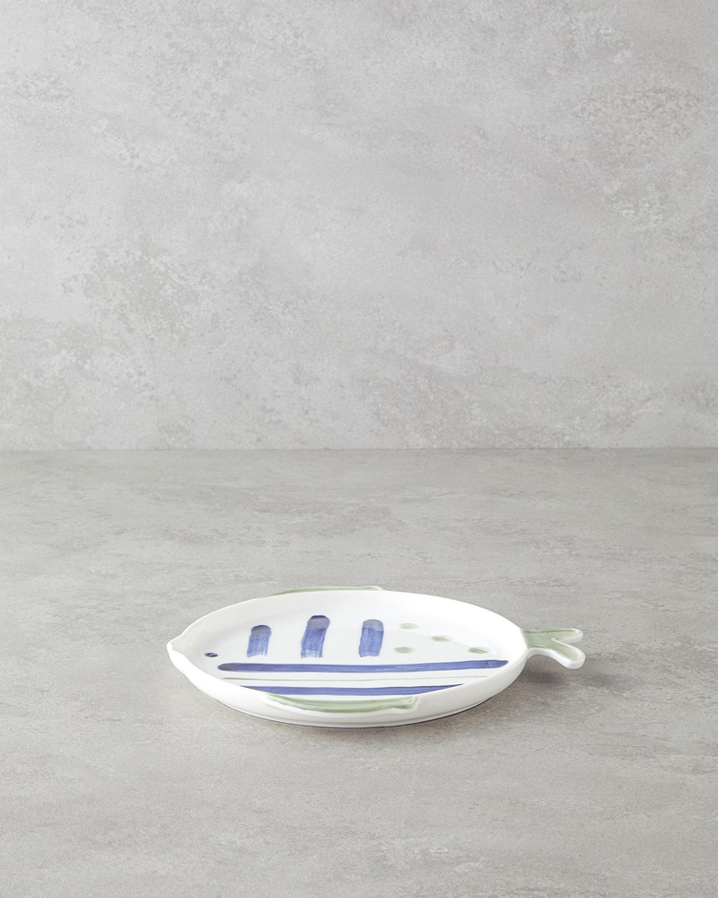 Marinique Porselen Pasta Tabağı 23 cm Mavi-yeşil