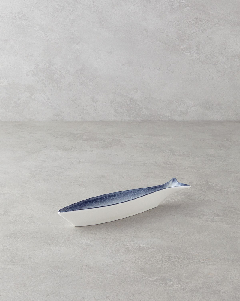 Marinova Porselen Çerezlik 27 cm Mavi-Beyaz