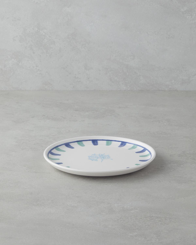 Mariscopia Seramik Pasta Tabağı 20 cm Mavi-yeşil