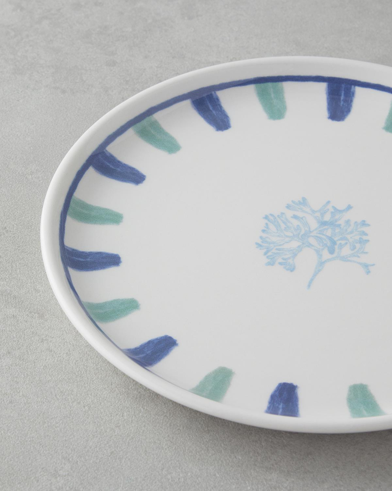 Mariscopia Seramik Pasta Tabağı 20 cm Mavi-yeşil