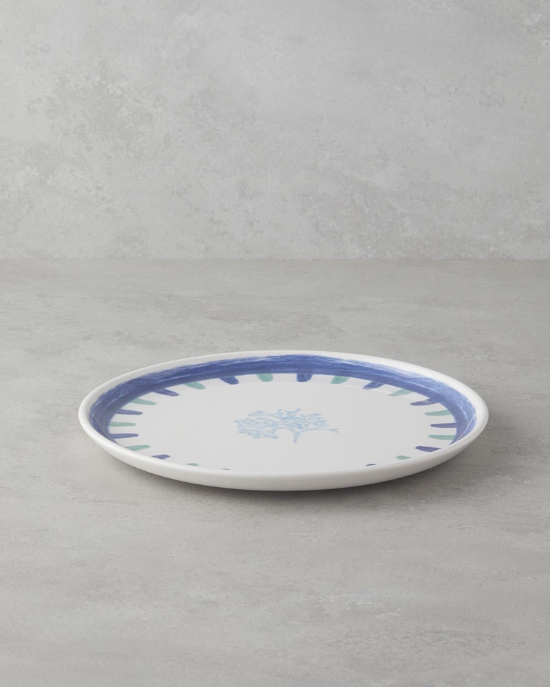 Mariscopia Seramik Servis Tabağı 26 cm Mavi-yeşil