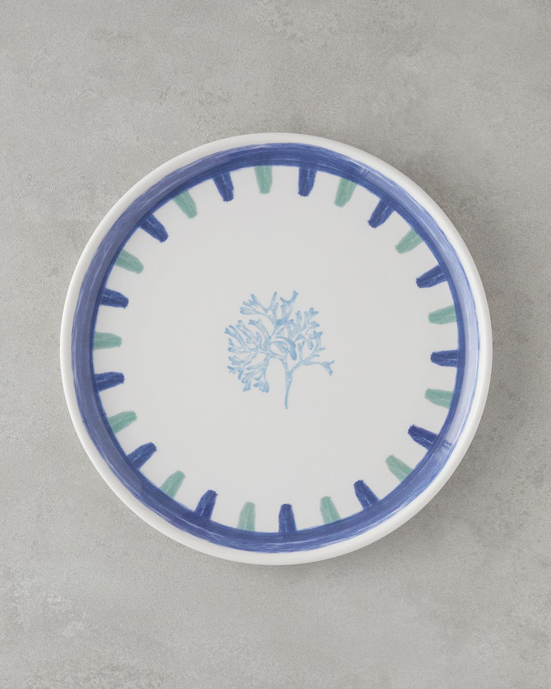 Mariscopia Seramik Servis Tabağı 26 cm Mavi-yeşil