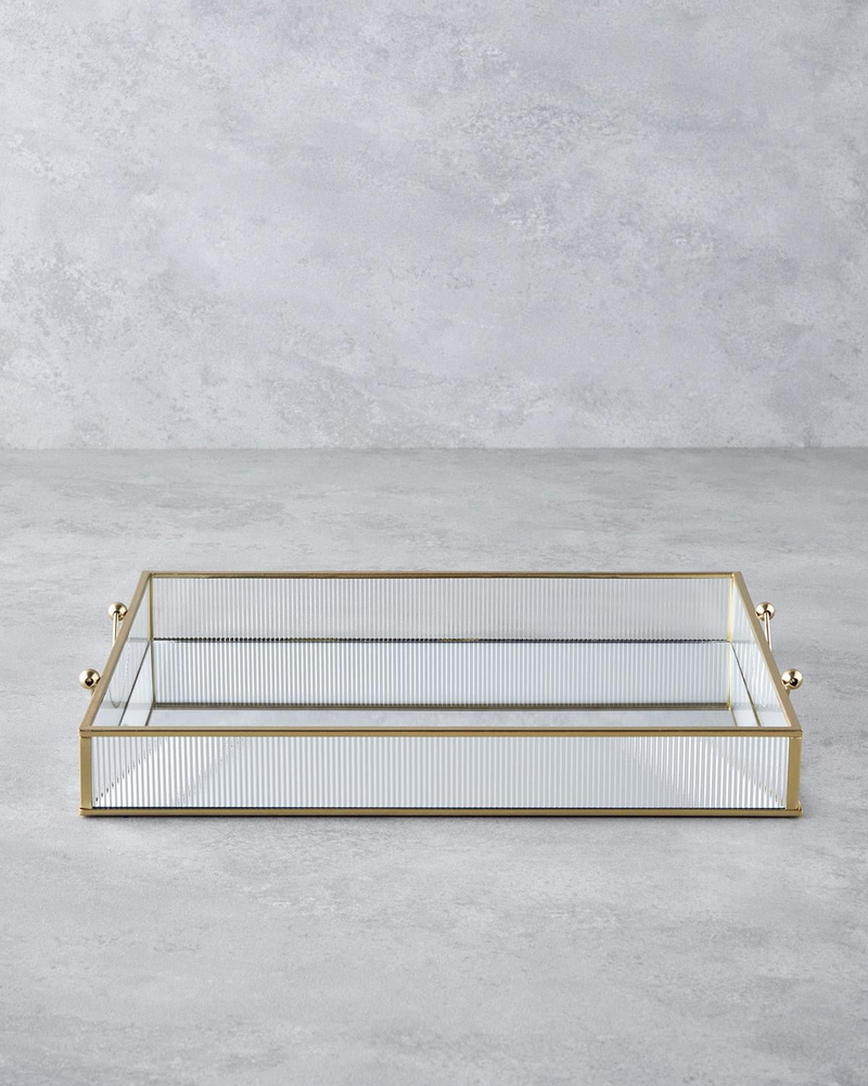 Marsilya Dekoratif Tepsi 38.3x28x5cm Gold