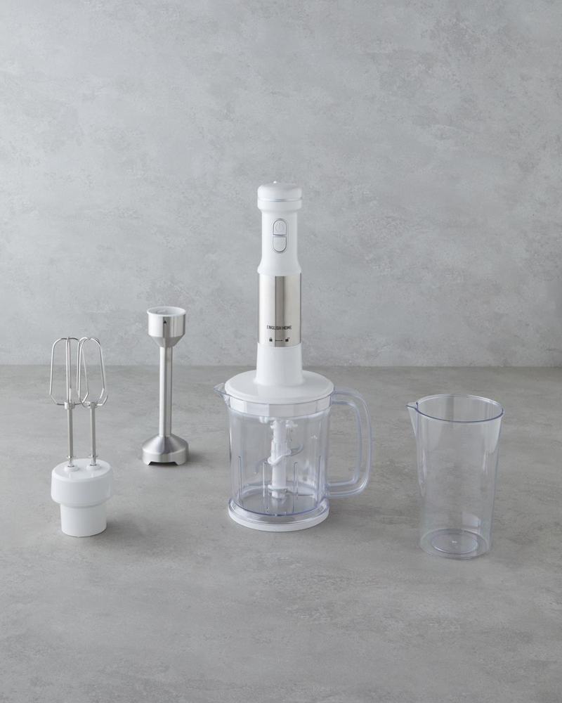 MBS 3010 4 Bıçaklı Mini Blender Seti 1500W Beyaz-Krom