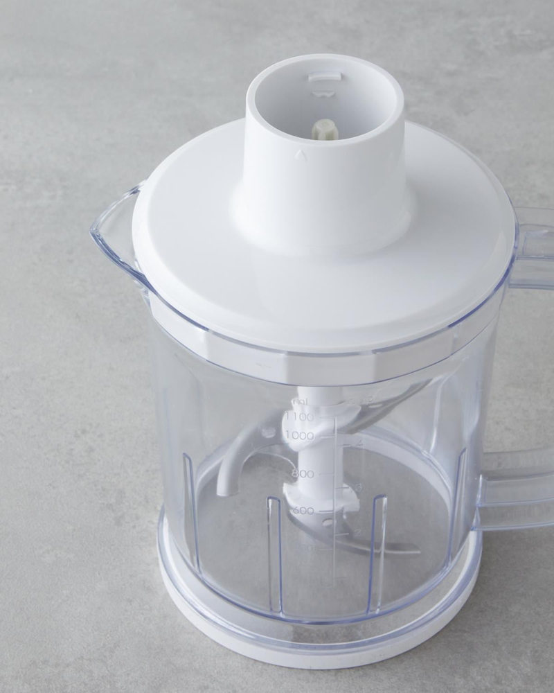 MBS 3010 4 Bıçaklı Mini Blender Seti 1500W Beyaz-Krom