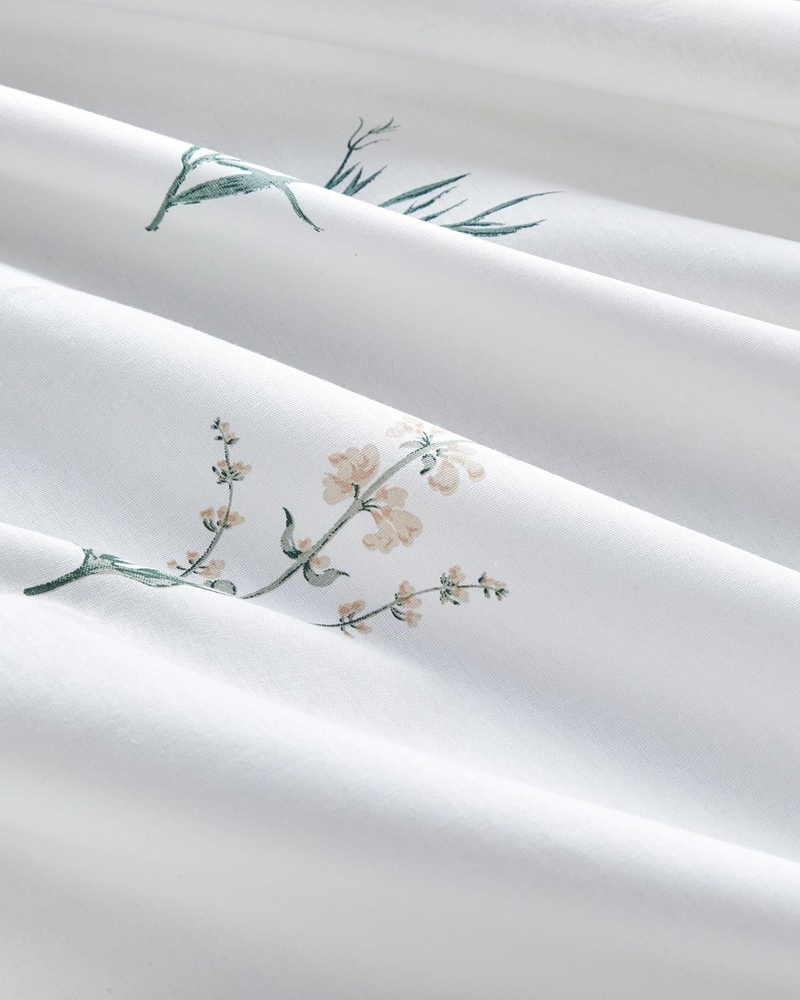 Meadow Magic Pamuk Tek Kişilik Nevresim Takımı 160x220 cm Turuncu-Mavi