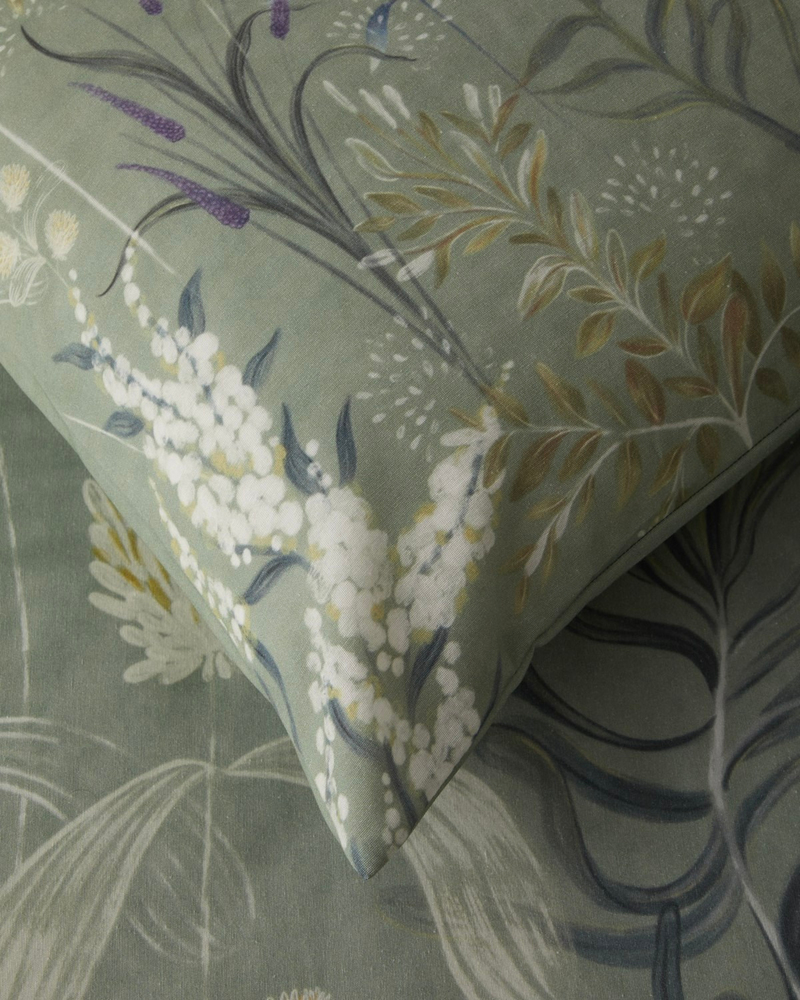 Meadow Spirit Dijital Baskılı Kolay Ütülenir Tek Kişilik Çarşaflı Nevresim Takımı 160x220 cm Koyu Yeşil