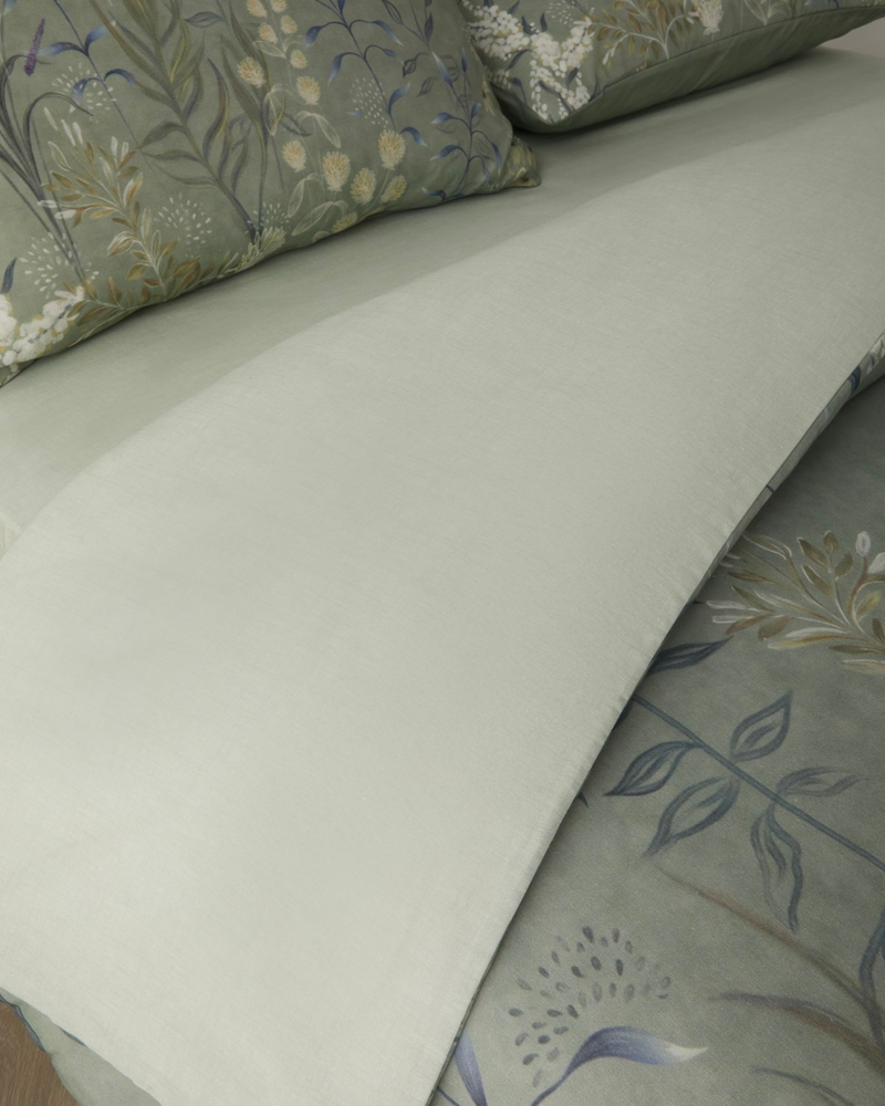 Meadow Spirit Dijital Baskılı Kolay Ütülenir Tek Kişilik Çarşaflı Nevresim Takımı 160x220 cm Koyu Yeşil