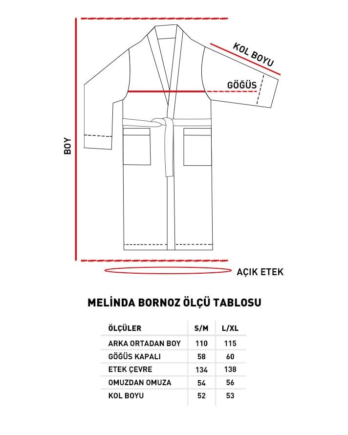 Melinda Bambu Bornoz Beyaz