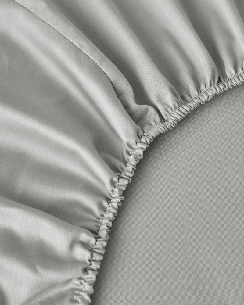 Micell Lyocell Saten King Size Nevresim Takımı 240x220 cm Açık Gri