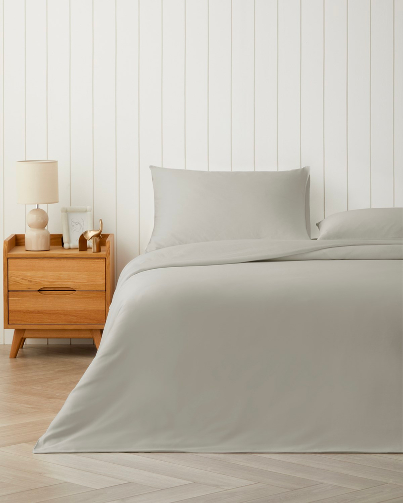 Micell Lyocell Saten King Size Nevresim Takımı 240x220 cm Taş Rengi