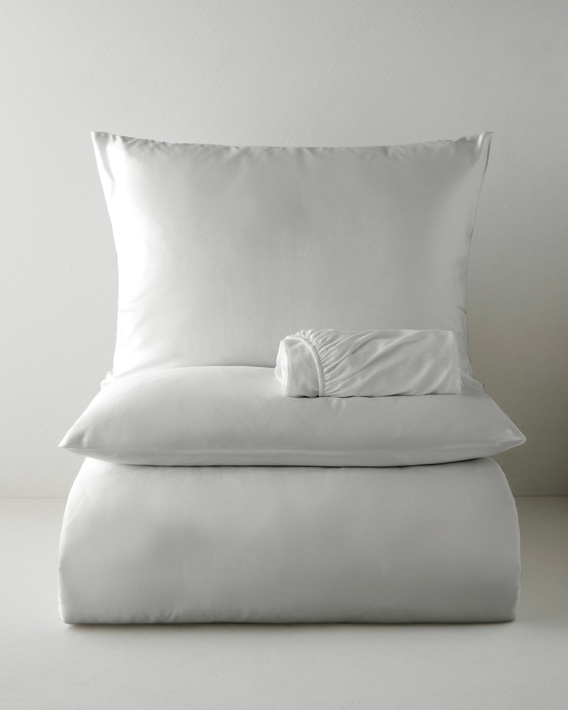 Micell Lyocell Saten King Size Nevresim Takımı 240x220 cm Açık Gri