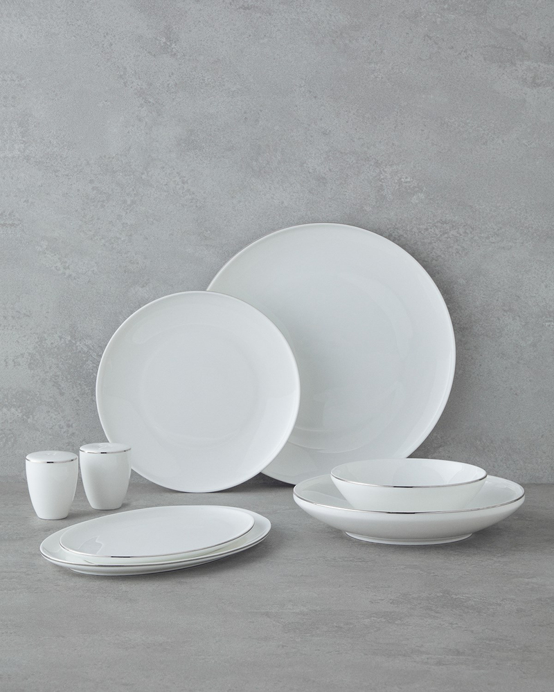 Milano Bone Porselen Yemek Takımı Silver