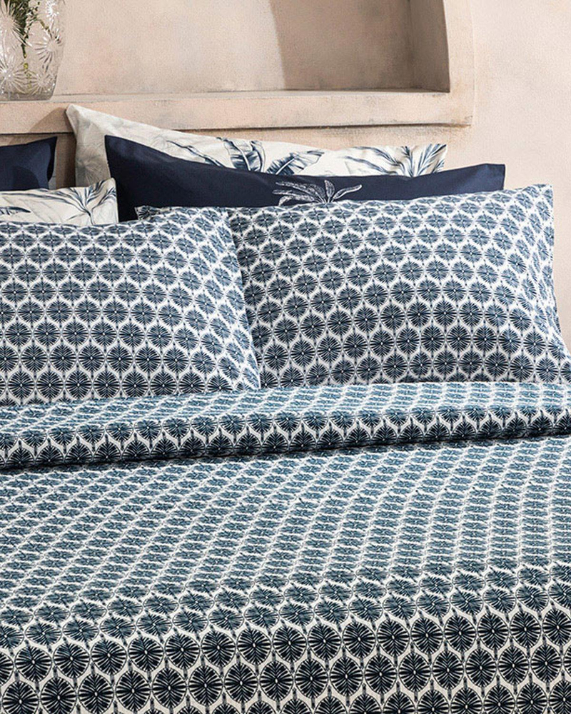 Mini Polycircles Baskılı Tek Kişilik Pike Lacivert