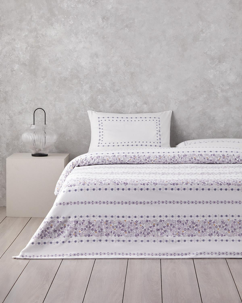 Minibloss Pamuklu Tek Kişilik Nevresim Seti 160x220 cm Lila