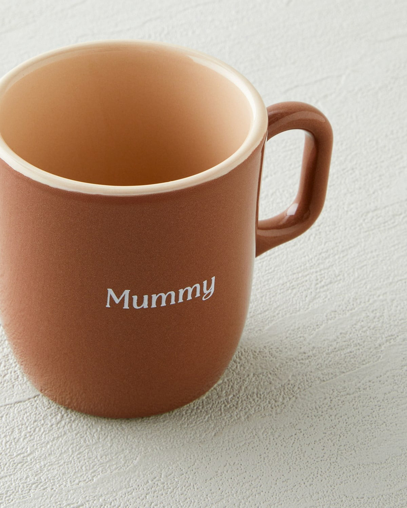Mini&Mummy Seramik İkili Kupa 150-230 ml Krem-Kahverengi