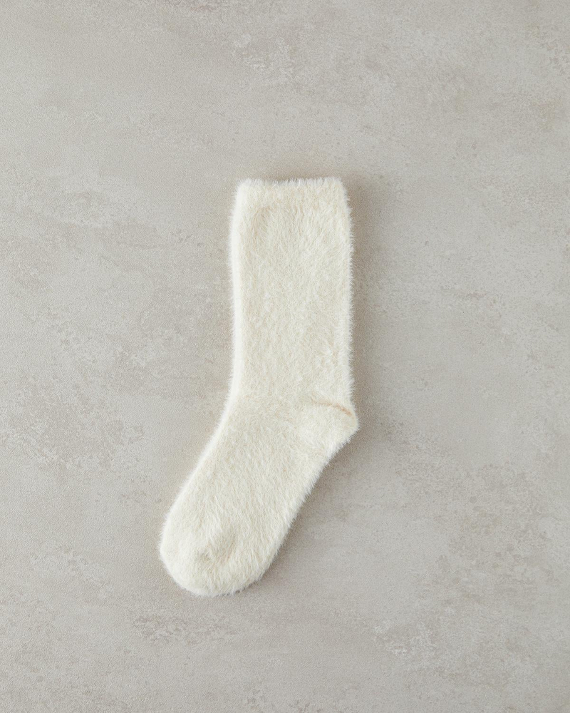 Miny Kadın Peluş Çorap Ekru