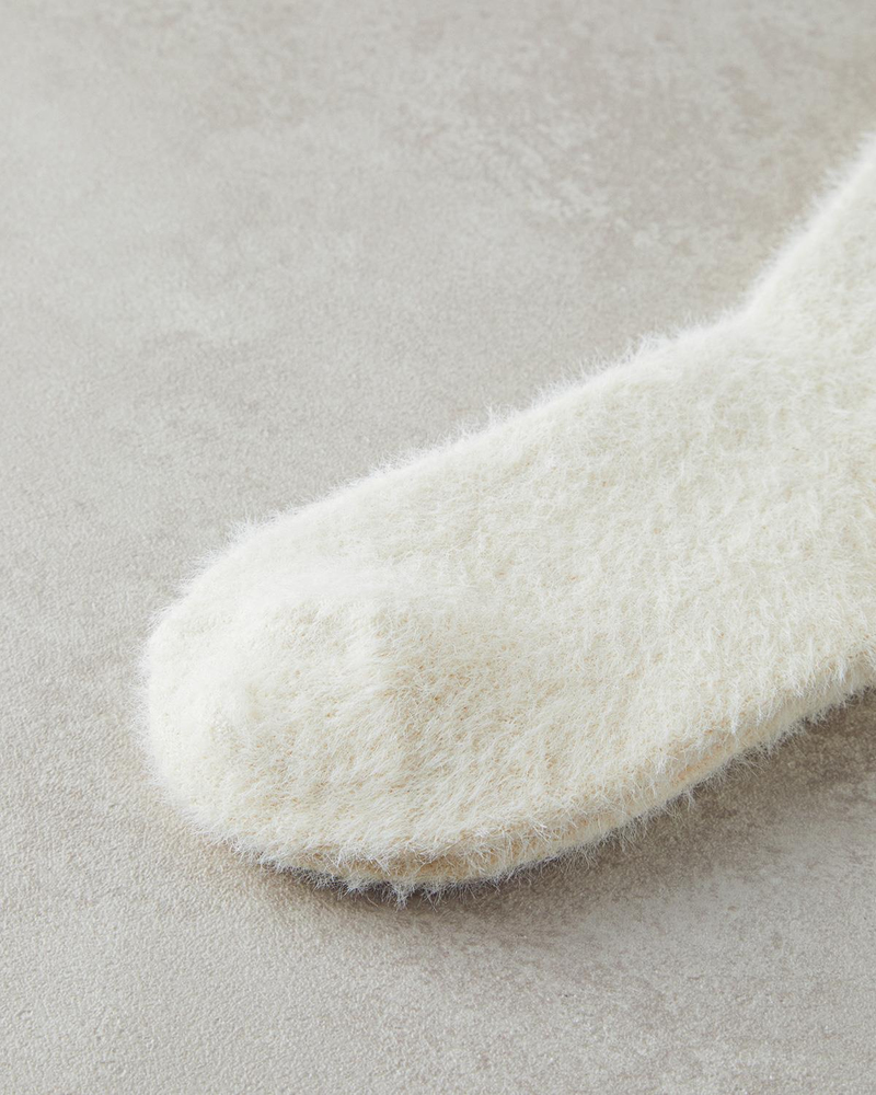 Miny Kadın Peluş Çorap Ekru