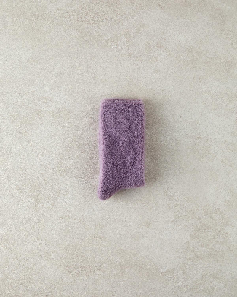 Miny Kadın Peluş Çorap Mürdüm