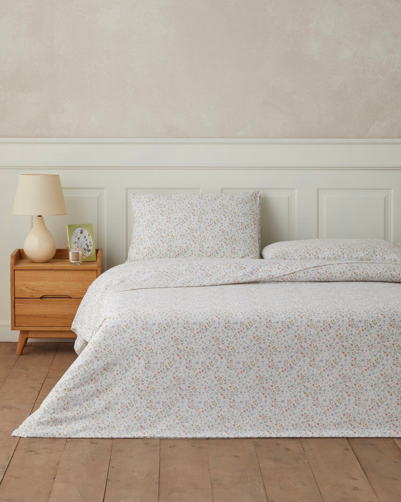 Mira Fleur Çift Kişilik Nevresim Takımı 200x220 cm Pembe - Lila