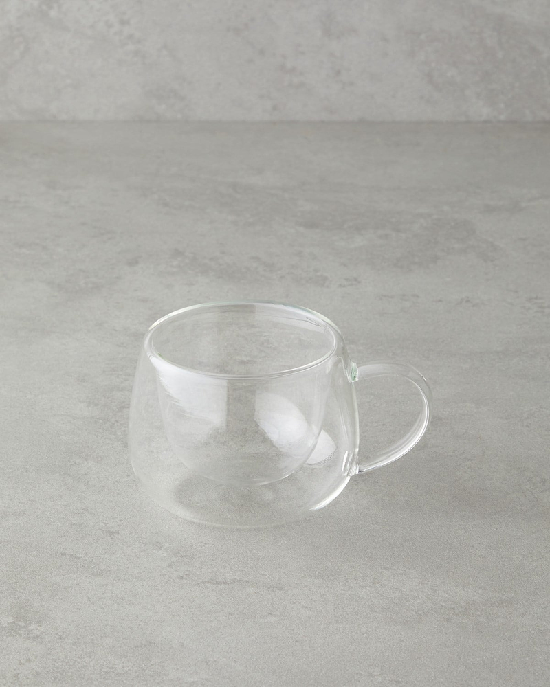 Mistral Borosilikat Cam Çift Cidarlı Kupa 180 ml Şeffaf
