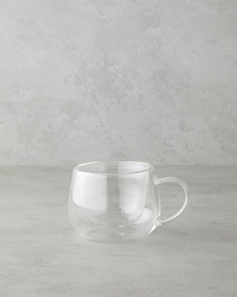 Mistral Borosilikat Cam Çift Cidarlı Kupa 180 ml Şeffaf