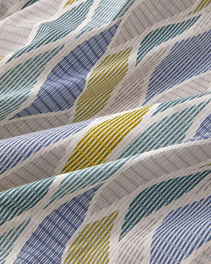 Modern Braid Kolay Ütülenir Çift Kişilik Nevresim Takımı 200x220 cm Yeşil-Mavi