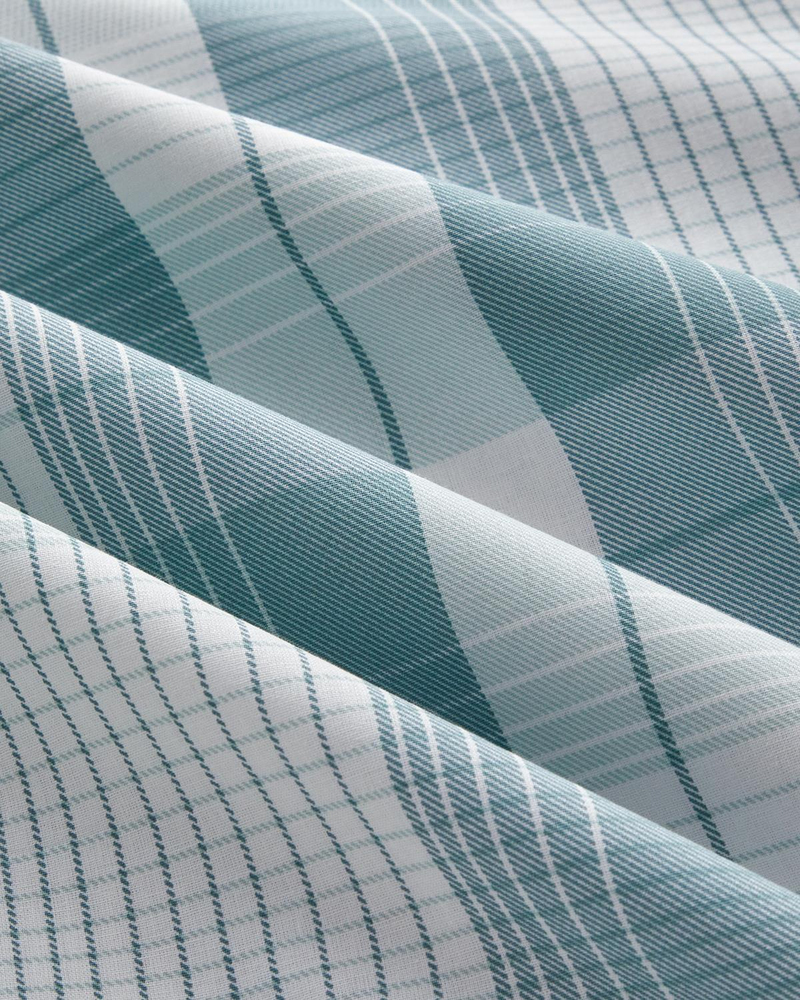Modern Check Pamuklu Çift Kişilik Nevresim Seti 200x220 cm Yeşil