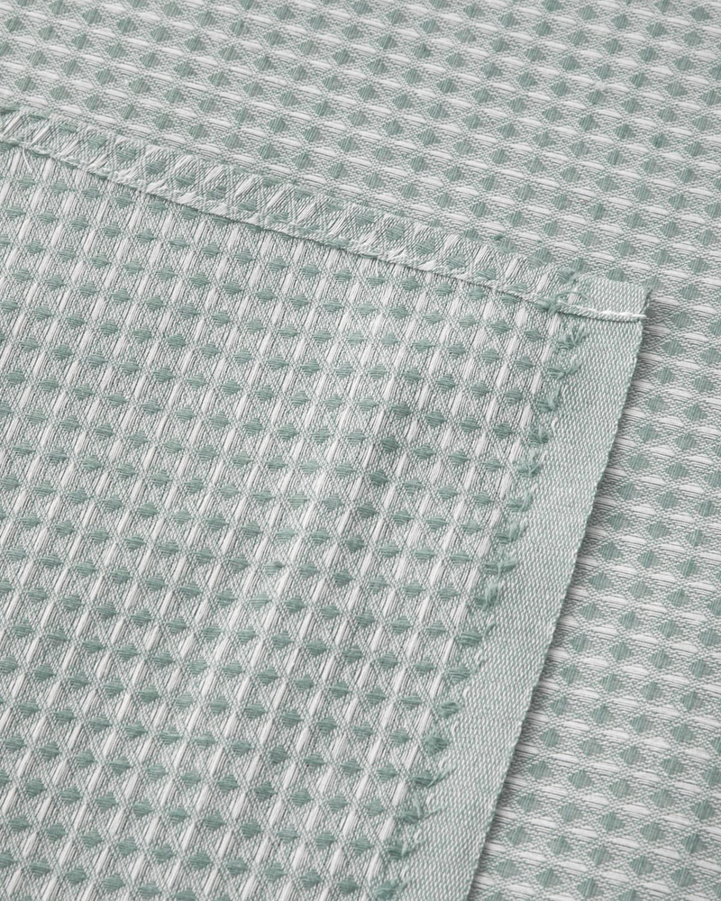 Modern Grid Çift Kişilik Pike 180x220 cm Yeşil