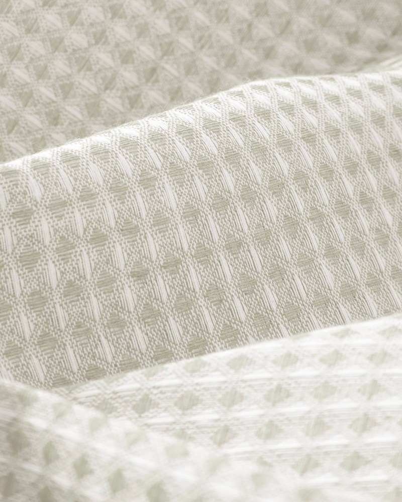 Modern Grid Çift Kişilik Pike 180x220 cm Ekru